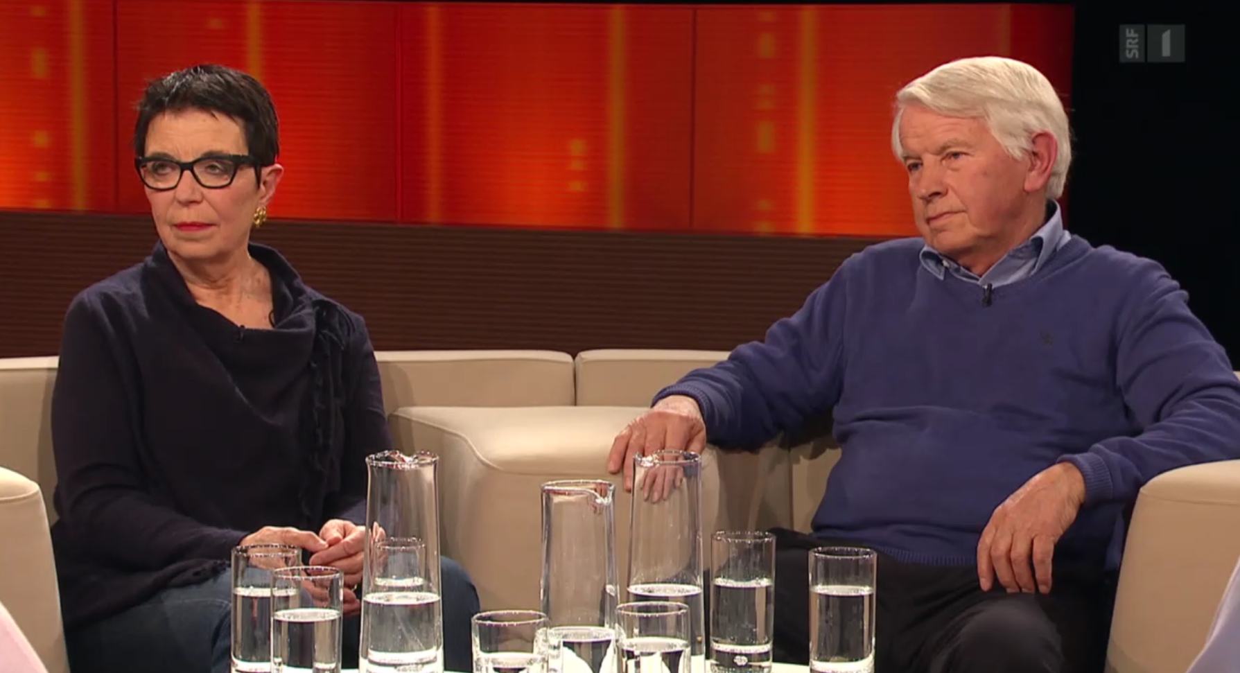 Esther Knaus und Bruno Käppeli. – Bild: SRF/Screenshot