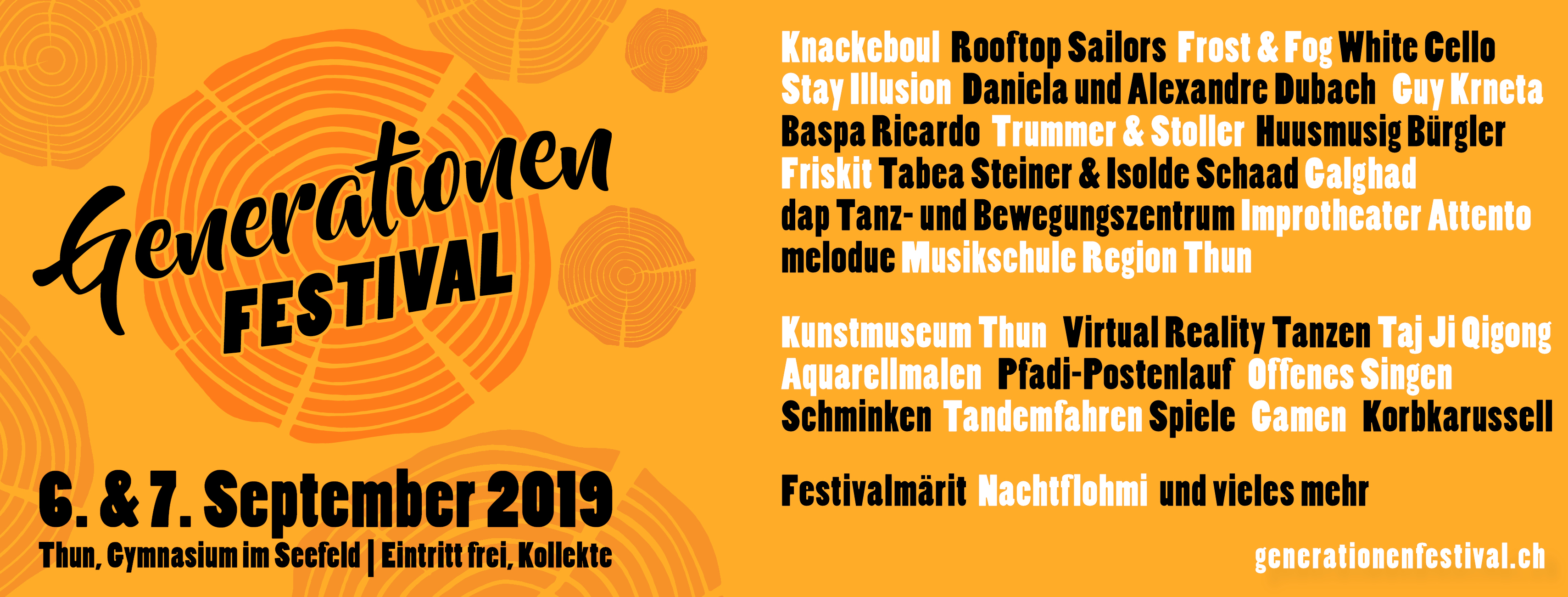 Bunt, verbindend und sinnvoll! Generationenfestival am 6. und 7. September in Thun