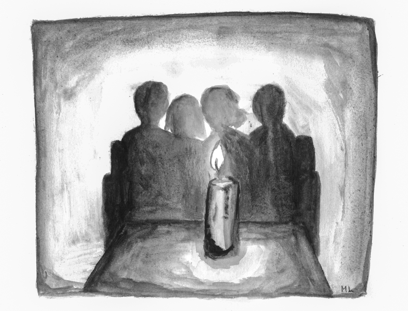 Engelsflügel in der Finsternis