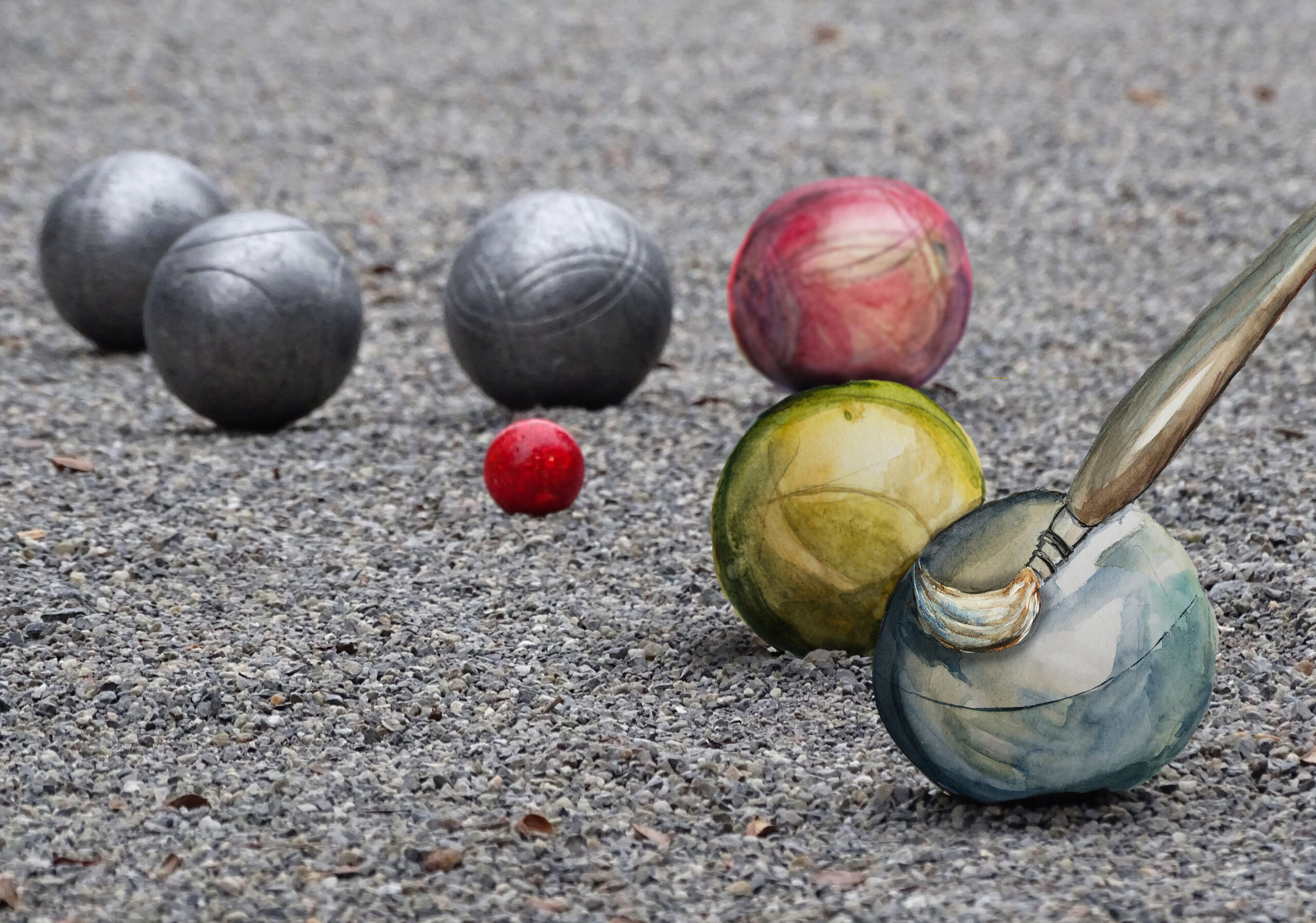 Mit Kugel und Schreiber im Schadaupark