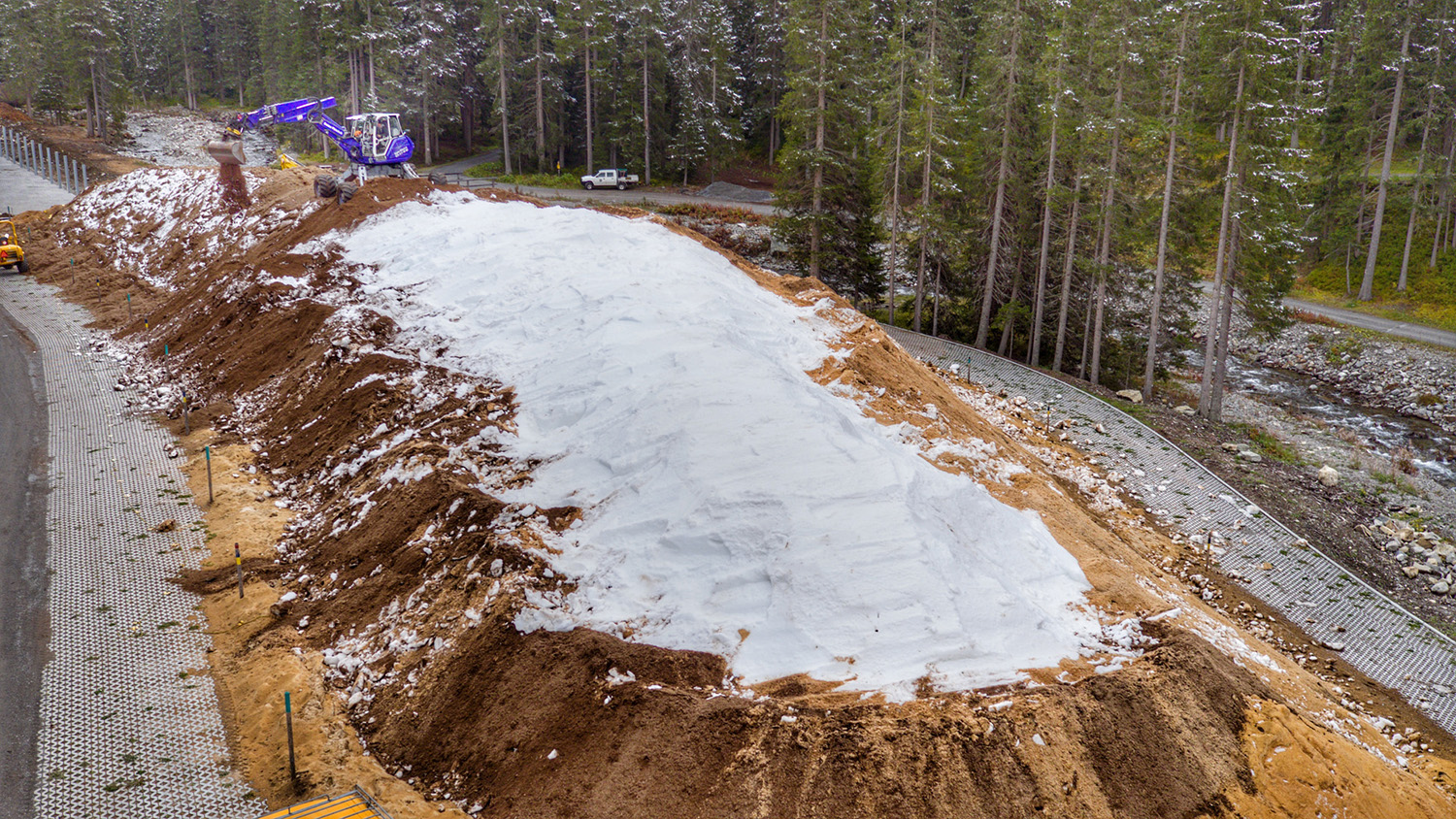 Skifahren mit dem Schnee von gestern